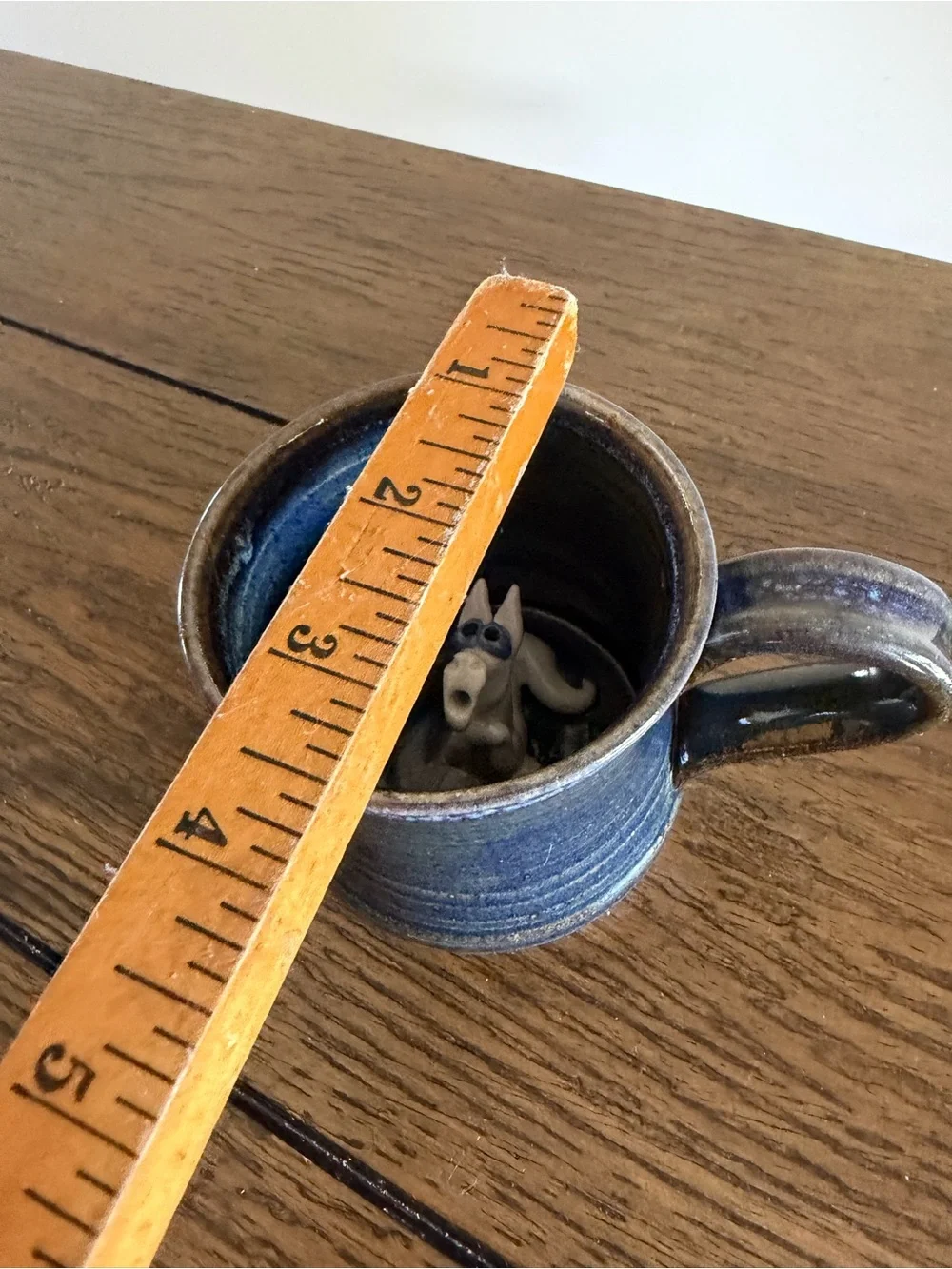Clay Images Hidden Dog Surprise Mug Coffee Cup Handmade Studio Pottery funny